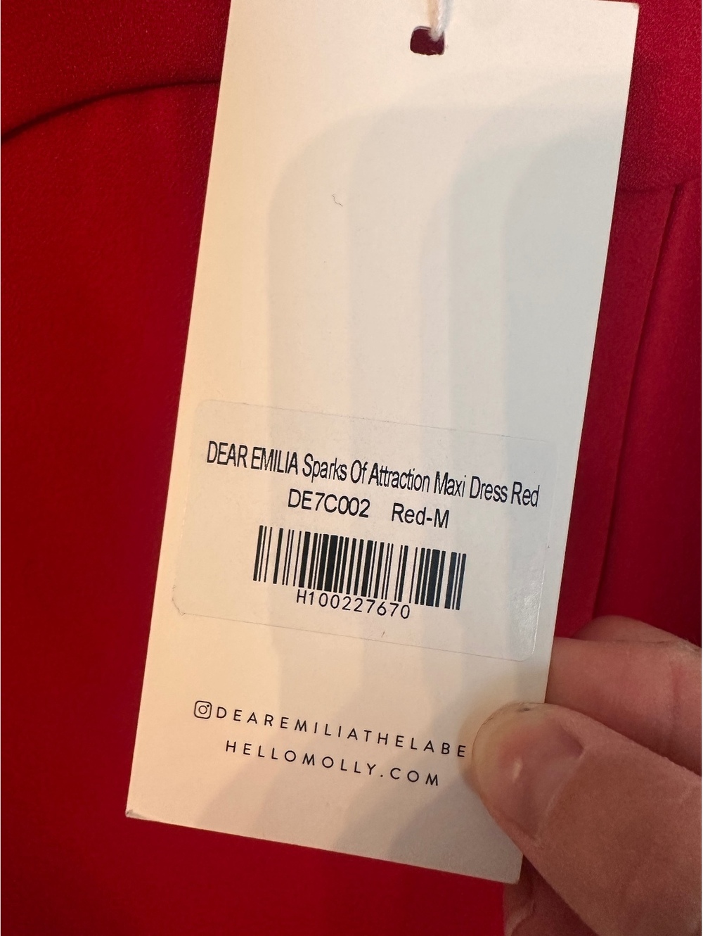 Flaws NWT DEAR EMILIA SPARKS OF ATTRACTION MAXI DRESS RED M - Picture 5 of 9